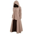 thumbnail image 1 of CEHVOM Blouse Ample pour Femmes Hauts Chandail Manteau Grande Taille Robe Rétro à Capuche Élasticité, 1 of 5