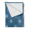 thumbnail image 2 of Blue Mandala Soft Flannel Fleece Blanket, Repetitive Intricate Round Motifs Floral Inspired Illustration, Cozy Plush for Indoor and Outdoor Use, 50" x 70", Baby Blue and Multicolor, by Ambesonne, 2 of 5