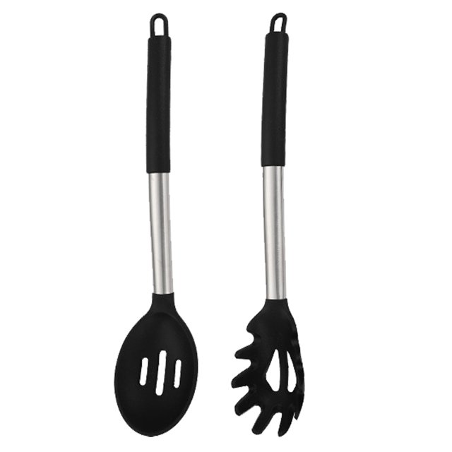 El sistema de cocina de los utensilios de cocina del silicón 2pcs, BPA libera, el mejor utensilio de cocina resistente al calor antiadherente