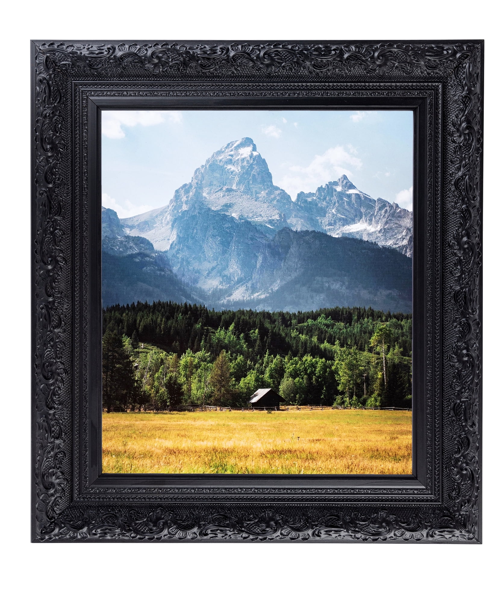 ArtToFrames 18" x 24" Majestic Black Picture Frame, 18x24 inch Black Wood Poster Frame (WOM-5120), 2 Pack