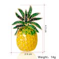 thumbnail image 2 of Raindrops Pineapple Brooch with Yellow Rhinestones, Perfect Accessory for Weddings, Parties, and Everyday Wear, 2 of 8