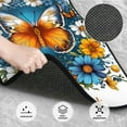 thumbnail image 3 of Honeii Spring Butterfly Flowers Print Car Foot Mat Four-Piece Set - Front & Rear Universal Car Floor Mats for SUVs, Trucks, Sedans, 3 of 7