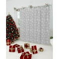 thumbnail image 2 of Polyester Fabric Grey Snowflake Christmas Shower Curtain, Rustic Xmas Winter Snowflake, Waterproof Bathtub Curtain Bathroom Decor Set with Hooks 66 x 72 Inches,, 2 of 6