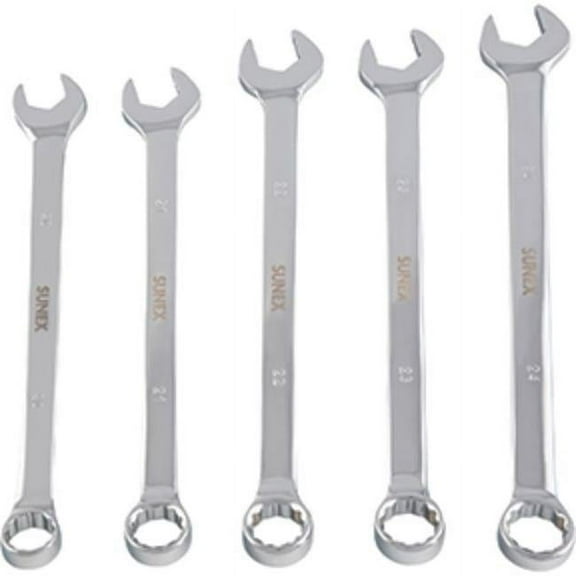 Sunex Tools SUU-9918MA Fully Polised Metric V-Groove Combination Wrench Set