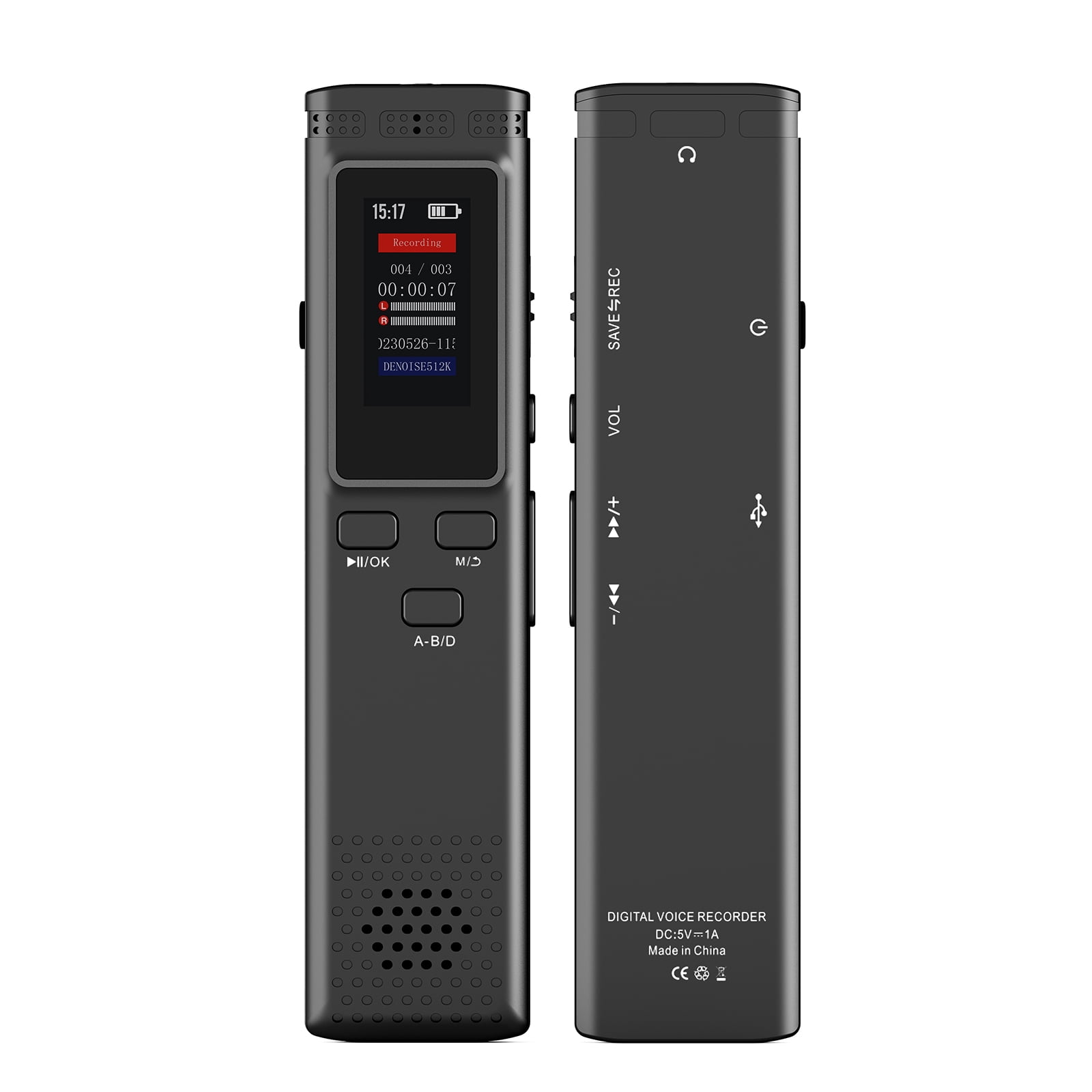8/32/64GB Digital Voice Recorders with Noise Reduction, Type C Interfaces, and Circular Speakers Claritys
