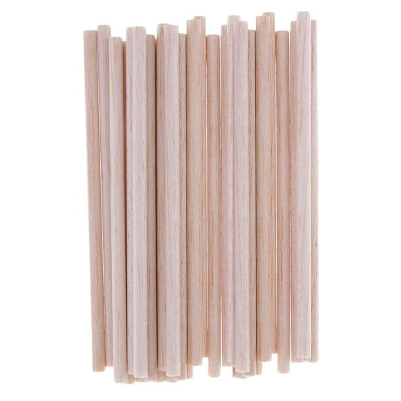 Rongfmy 30 Pcs Tige Ronde en Bois de Balsa Non Finie pour Artisanat en Bois