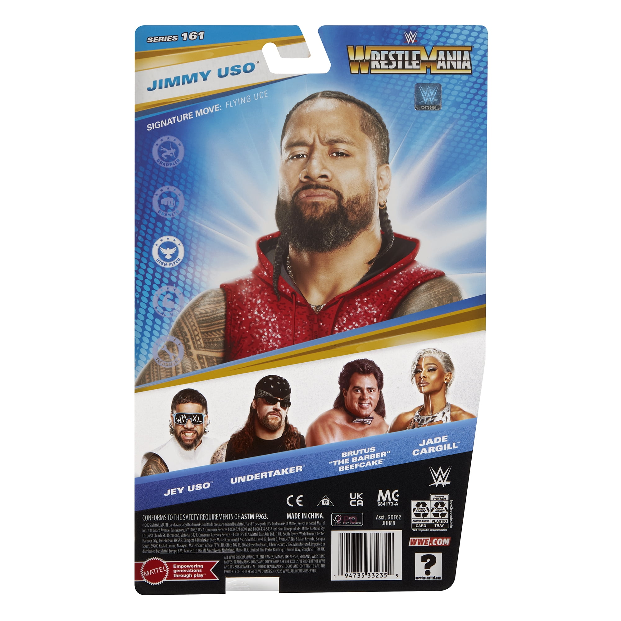 Jimmy Uso - WWE Main Event 161 Mattel WWE Toy Wrestling Action Figure