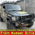 thumbnail image 4 of Car Bumper Grill Front Bumper Racing Grille Grill Body Kit For Mitsubishi Pajero Black Diamond V33 V43 v45 v55 Car Accessories, 4 of 6
