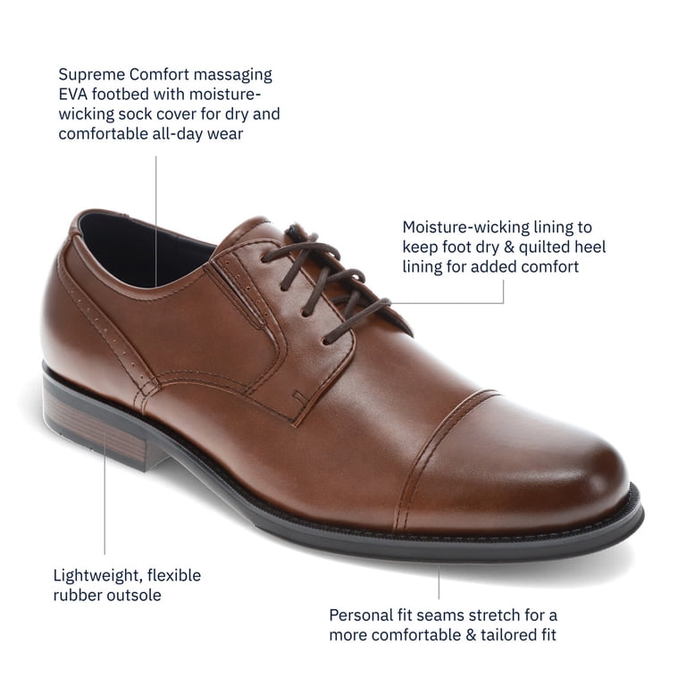 Dockers Men\'s Echo Lace Up Shoe Supreme Comfort - Cognac - Size 10 Dockers Mens Echo Synthetic Leather Cap Toe Dress Oxford  main image 2