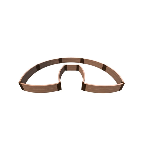 Frame It All TOOL-FREE CLASSIC SIENNA 'LUCKY HORSESHOE' - 6' X 9' X 11" WALK-IN CURVED RAISED GARDEN BED - 2" PROFILE