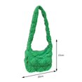thumbnail image 5 of Bolso de las axilas de las mujeres Bolso de hombro plisado de la nube de la moda de nylon Bolsos (verde), 5 of 5
