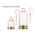 thumbnail image 3 of Candle Holder 5" & 4" Metal In Antique Brass With Handmade Thick, Heavy & Sturdy Glass Dome, 3 of 5