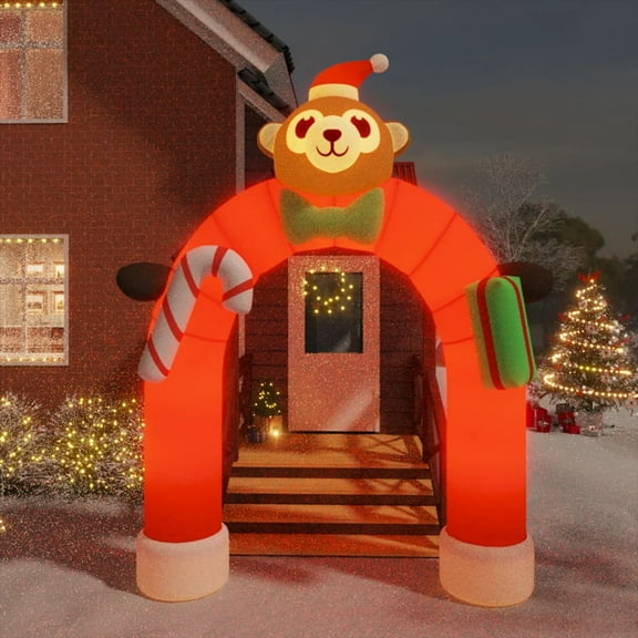 vidaXL Christmas Inflatable Arch Gate LED 149.6"