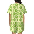 thumbnail image 3 of Naloa Various Lemons Women's Short-Sleeved Pajama Set, Loungewear, Summer pajamas, Breathable Cozy - X-Large, 3 of 9