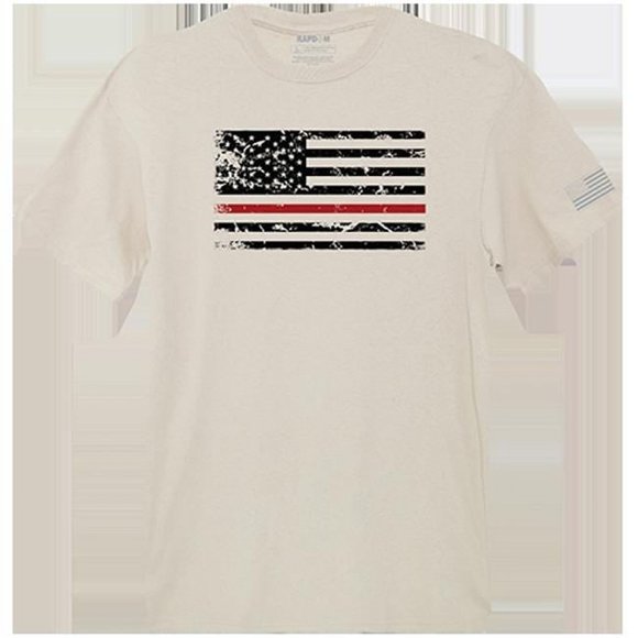 Rapid Dominance TS1-785-SND-01 Thin Red Line Tactical Graphic T-shirt, Sand - Small