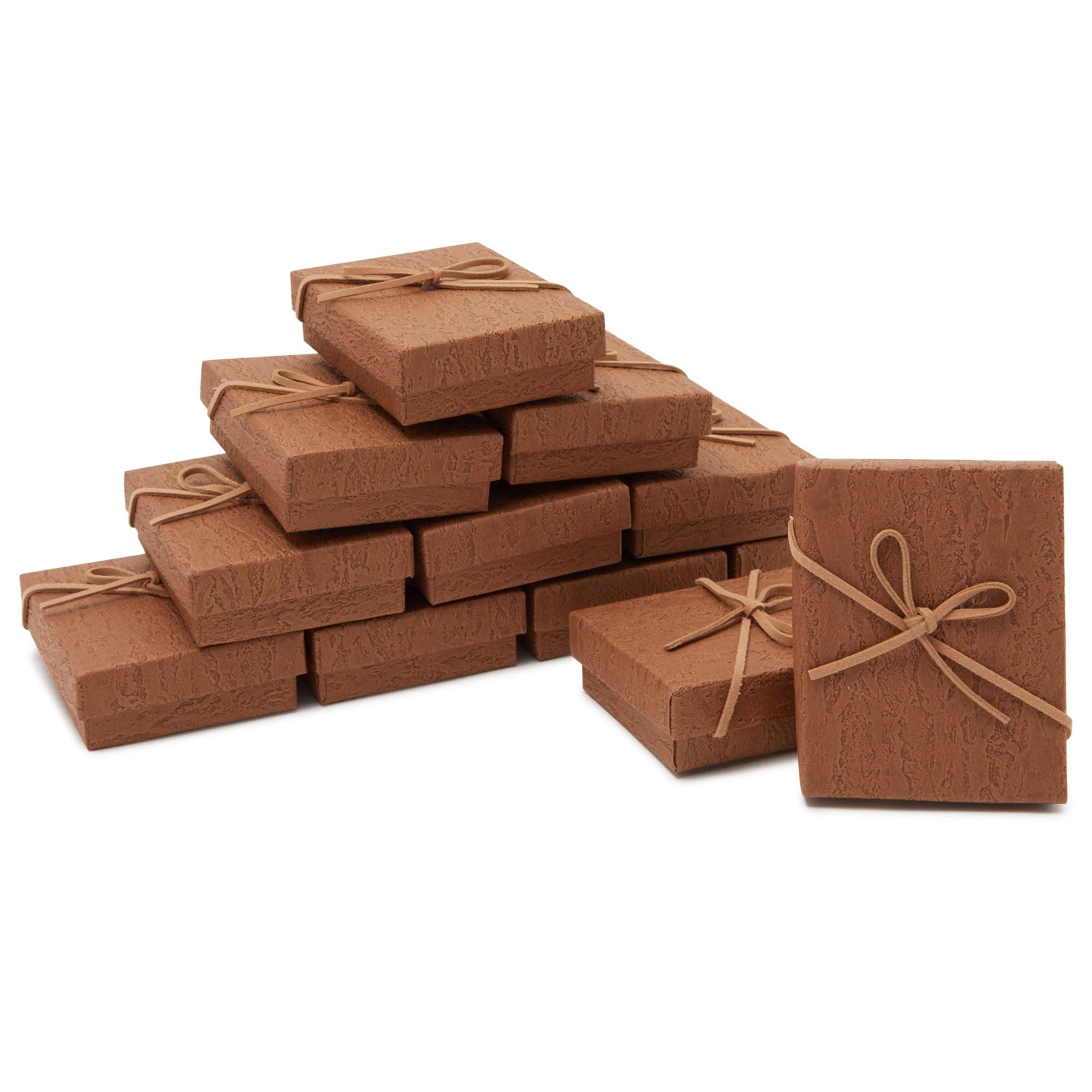 24 Pack Cardboard Jewelry Gift Boxes for Necklaces Bracelets Nails Lids Ribbon Knots 6 Colors 7.9 x 1.6 In Walmart