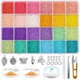 thumbnail image 1 of Crafts Glass Seed Beads Tiny Pony Beads Assorted Kit with Organizer Box for Jewelry Making, 1 of 5