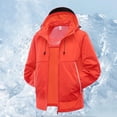 thumbnail image 2 of Fall Jackets for Men, Jacket Mens Rain Outdoor Plain Windbreaker Hiking Raincoats Jogging Breathable Rain Coats Orange XL, 2 of 6