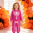 thumbnail image 7 of TOWED22 Toddler Little Girls Ruffle Flare Tunic Dress Top Red Leggings Pants Fall Outfit Winter Spring Clothes Set,Pink,4-5 Y, 7 of 7