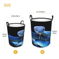 thumbnail image 3 of Balery Blue Viper Snake Cesta de ropa redonda con asas, impermeable, independiente, para ropa, juguetes, dormitorio y familia-Medium, 3 of 6