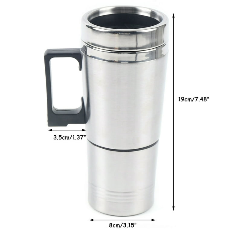 Car Coffee Maker 12 V Volt Travel Portable Pot Mug Heating Cup Kettle Auto  Auto Electric Heating Kettle Stainless Steel Coffee Milk Drinks Warming  Bottle Travel Heated Thermos Mug Anti-scalding 