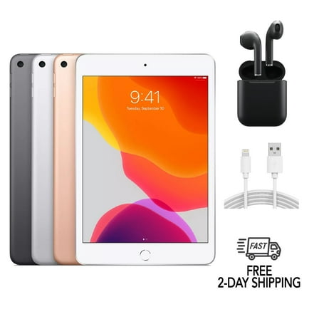 Pre-Owned Apple iPad Mini 5 A2133 (WiFi) 256GB Silver w/ Wireless Earbuds