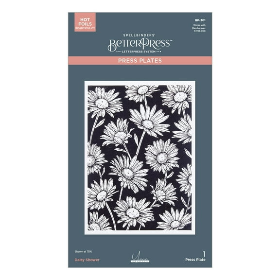 Spellbinders Press Plate By Yana Smakula-Daisy Shower, Yana's Daisies