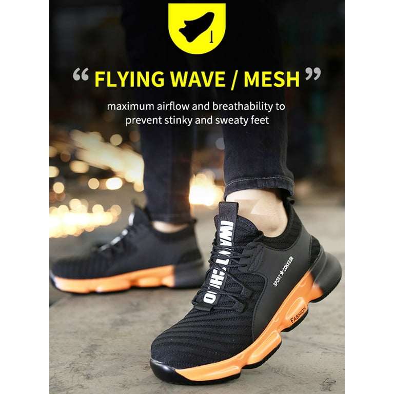 Steel Toe Shoes for Men Women Lightweight Breathable Work
