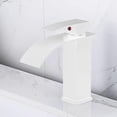 thumbnail image 1 of Baño Negro, Mezclador de lavabo en cascada mejorado para baño, grifo monomando para lavabo en latón, grifo monomando frío y caliente negro mate, 1 of 7