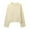 Beige, variant on FDGIU Casual Crewneck Sweater for Women, Loose Fit Ribbed Knit Pullover, Long Sleeve Comfy Knit Casual Wear Top
