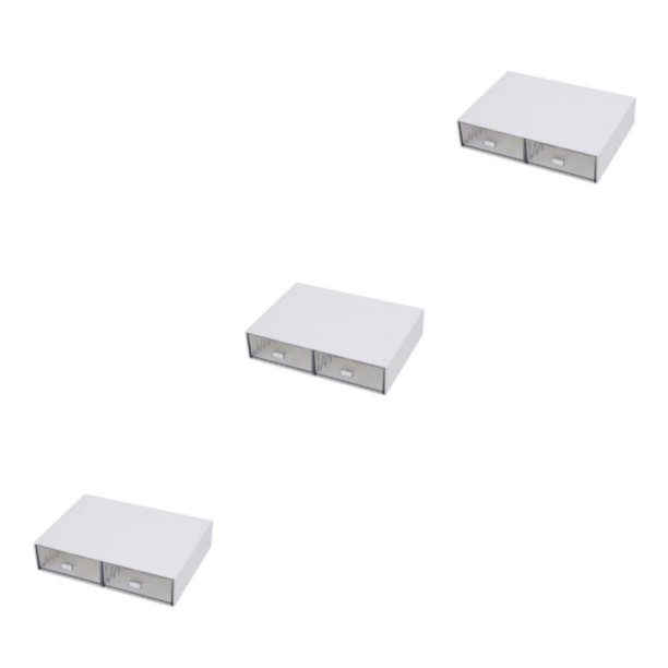 Yuarrent Caja de almacenamiento de plástico de amplia aplicación para bricolaje y organización eficiente papelería de línea suave blanco 2 Type1 NO1