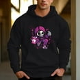 thumbnail image 3 of Men's 330g 100% Cotton Spray Skull Pattern Terry Dropped Shoulder Hoodie, 3 of 15