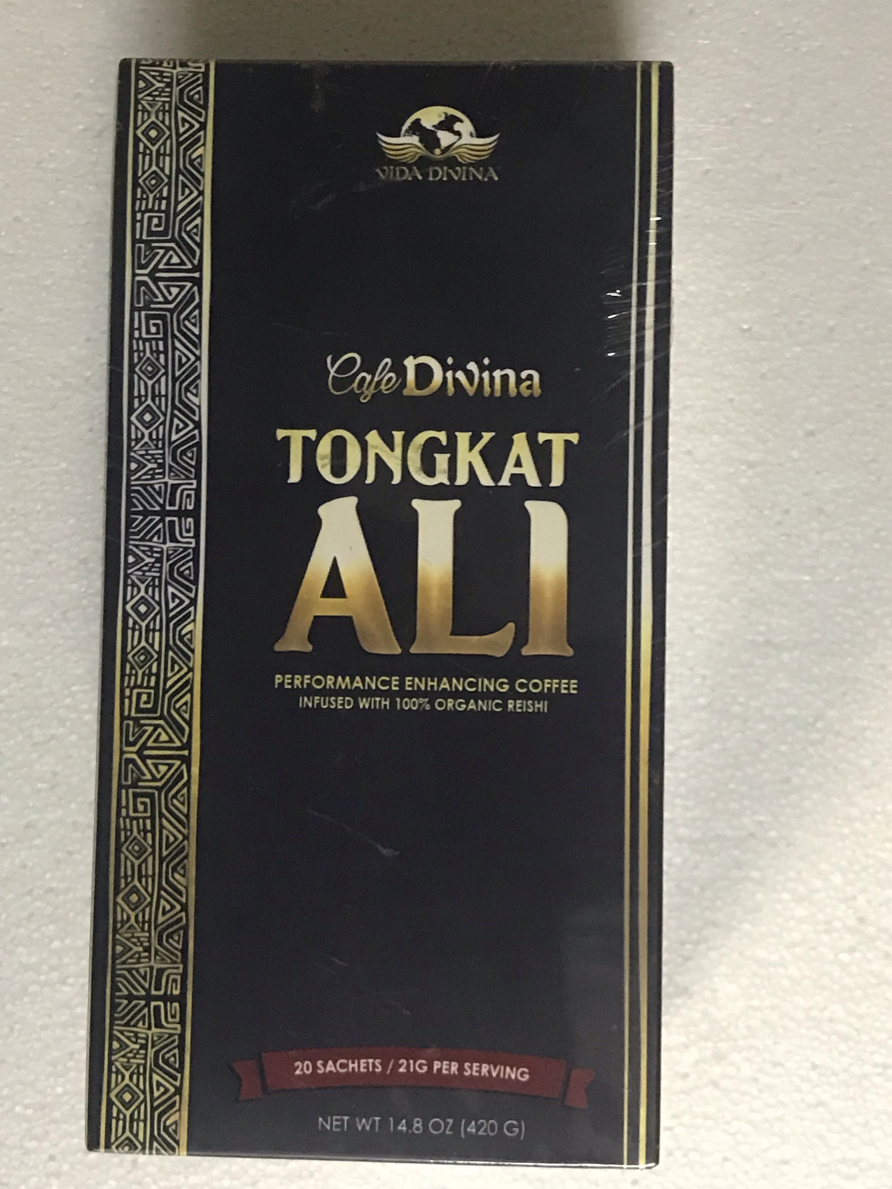 20 Saches Full Box of Cafe Divina TONGKAT ALI,Performance