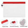 thumbnail image 3 of Uxcell Mesh Produce Bags, 4 Pack 12x8 Inch Reusable Produce Bag Drawstring Washable See-Through Grocery Bags, Red, 3 of 5