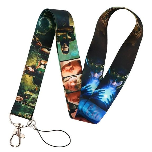 Anime Source Loki Character Thor Comic Series Villain Lanyard Keychain ID Badge Holder