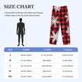 thumbnail image 6 of Kdxio Snowflakes On A Buffalo Plaid Print Men's Sleep Pajama Pant Lounge Pants with Pockets, 6 of 8