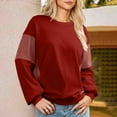 thumbnail image 7 of Long Sleeve Shirts for Women Sweatshirt Casual Long Sleeve Crewneck Sweatshirts Loose Solid Pullover Tops Hoodless Sweatshirts Casual Fall Fashion Tops Loose Fit Lightweight Girls Outfits Clothes, 7 of 7