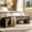 Black Brown, variant on Fnova 70.9 Inch Extra Long Entryway Bench, MDF with Metal Support Modern Farmhouse Bench for Hallway Living Room Bedroom Dining Room TV Stand