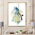 thumbnail image 3 of Designart Gouache Of Abstract Landscape With Mountain Moon FLOAT FRAME WALL ART, 3 of 4
