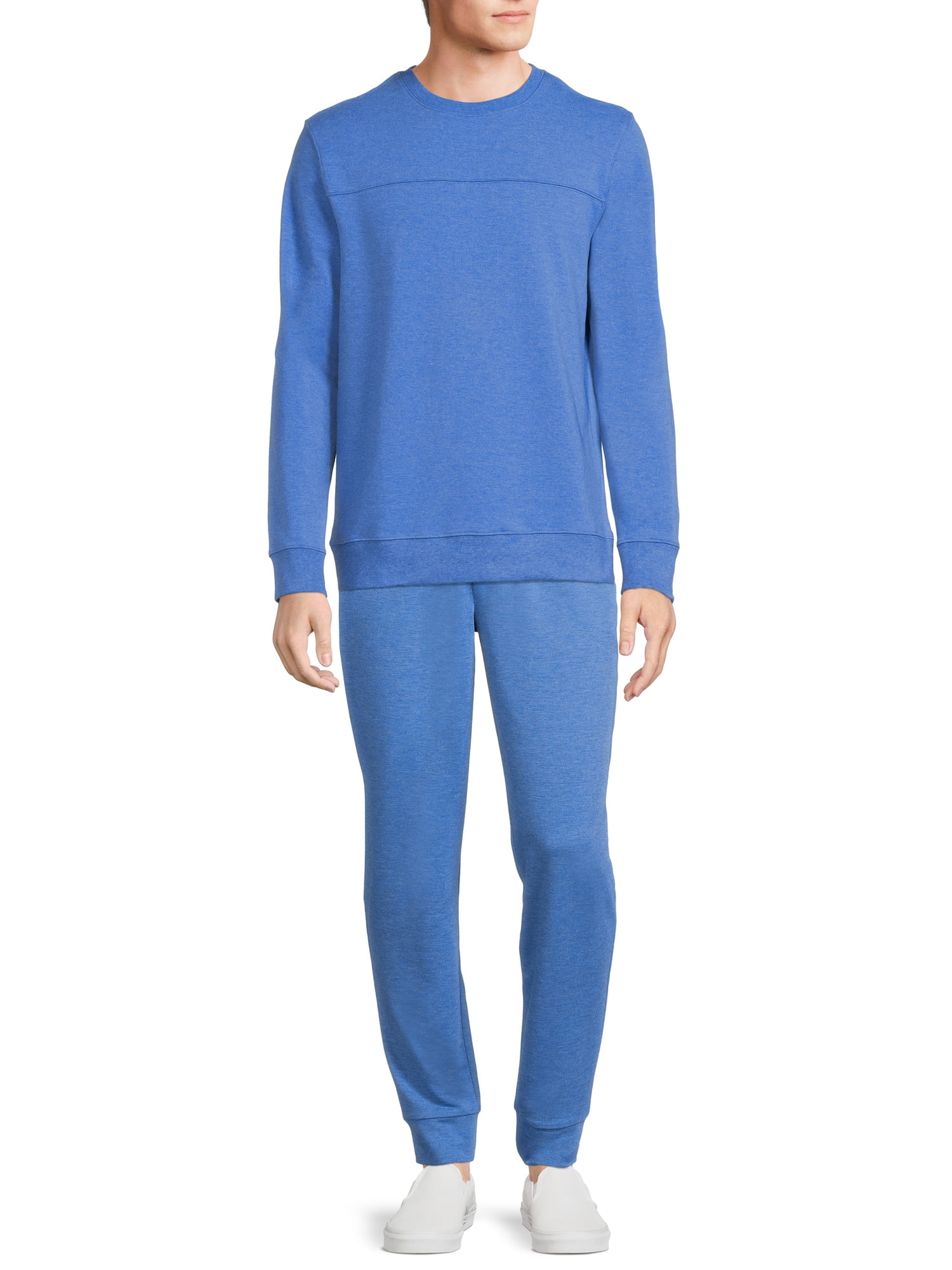 Athletic Works Men's and Big Men's French Terry Crewneck Sweatshirt, up to Size 5XL