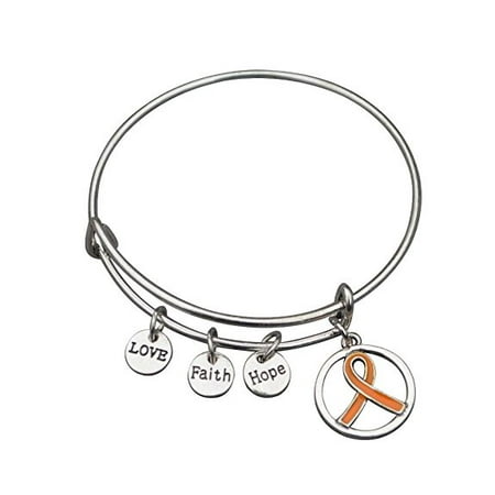 Orange Ribbon Bracelet Leukemia Awareness Ms Self Injury Kidney Cancer Adhd Jewelry Orange Ribbon Bracelet Leukemia Awareness Ms Self Injury Kidney Cancer Adhd Jewelry