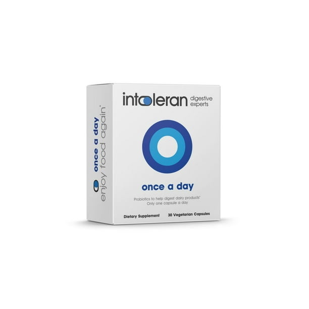 Intoleran Once A Day for Lactose Intolerance, Probiotic Helping to