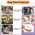thumbnail image 6 of Unique Bargains 4pcs Dog Shoes Waterproof Anti-Slip Dog Shoes Dog Boots Paw Protectors Purple Size 6 Width 2.36", 6 of 7