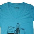 thumbnail image 4 of Wine Down Wine Lovers Themed Women's V-Neck T-Shirt (M), 4 of 4