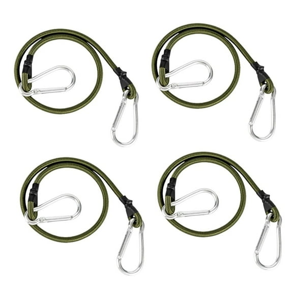 Outdoor Heavy Duty Bungee Cord Elastic Tie Down Strap Set Rope Bundle Cap Rope for Kayaking Cycling 60cm