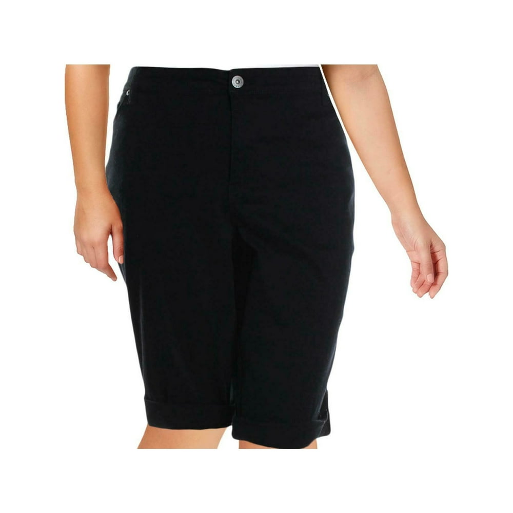 Style & Co. STYLE & COMPANY Womens Black Shorts Size 24W Walmart