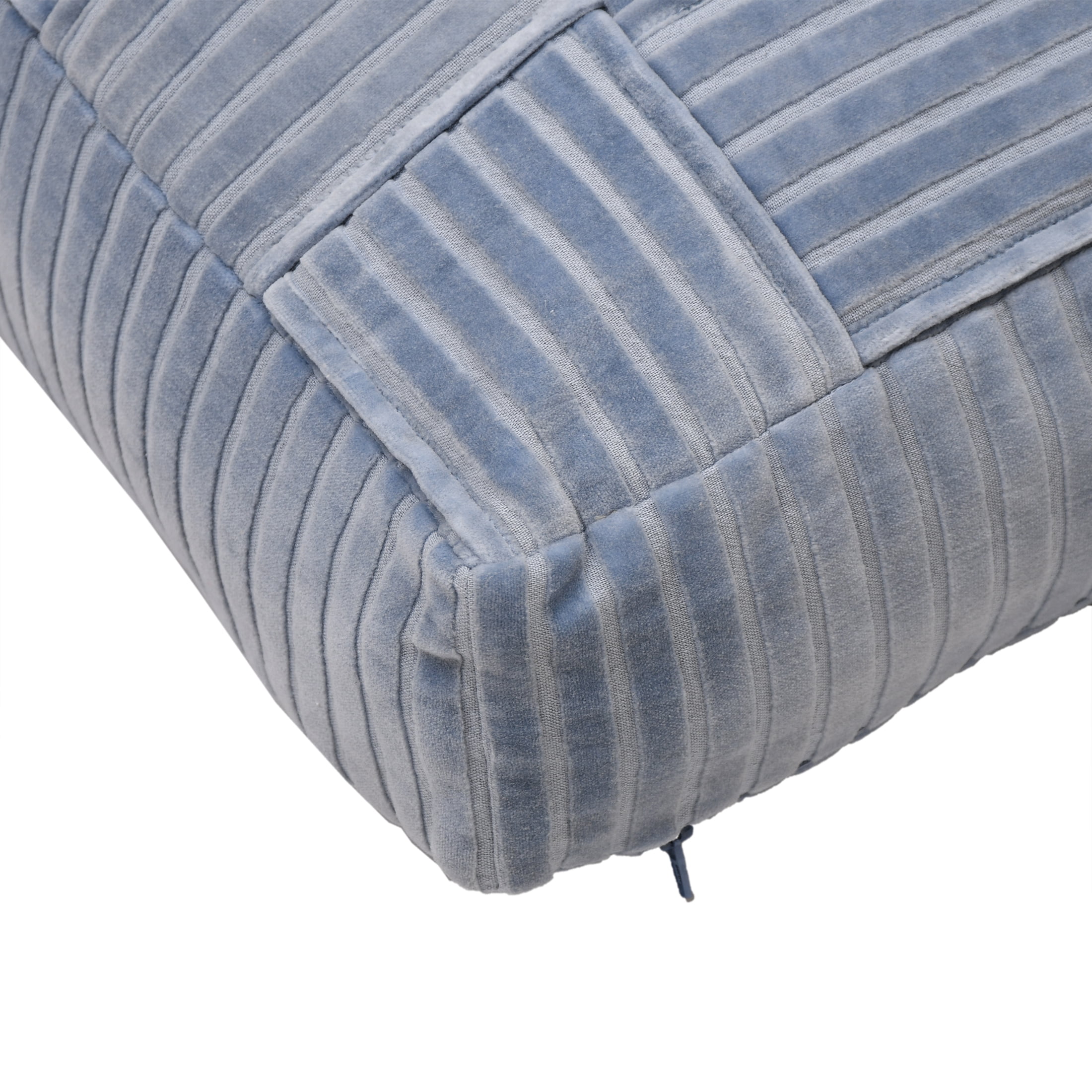 Better Homes & Gardens Velvet Woven Floor Cushion Cover, Blue Silver