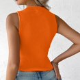 thumbnail image 4 of Tittly Vest for Women Tank Tops Womens Casual Slim Fit V Neck Ribbed Knit Tanks Tops Sleeveless T Shirts Blouses T Shirts for Women Going Out Tops Orange M, 4 of 6