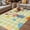 Yellow, variant on Spring Easter Outdoor Rug for Patio/Deck/Porch, Non-Slip Large Area Rug 6 x 9 Ft, Blue Plaid Bunny Colorful Eggs Floral Indoor Outdoor Rugs Washable Area Rugs, Reversible Camping Rug Carpet Runner