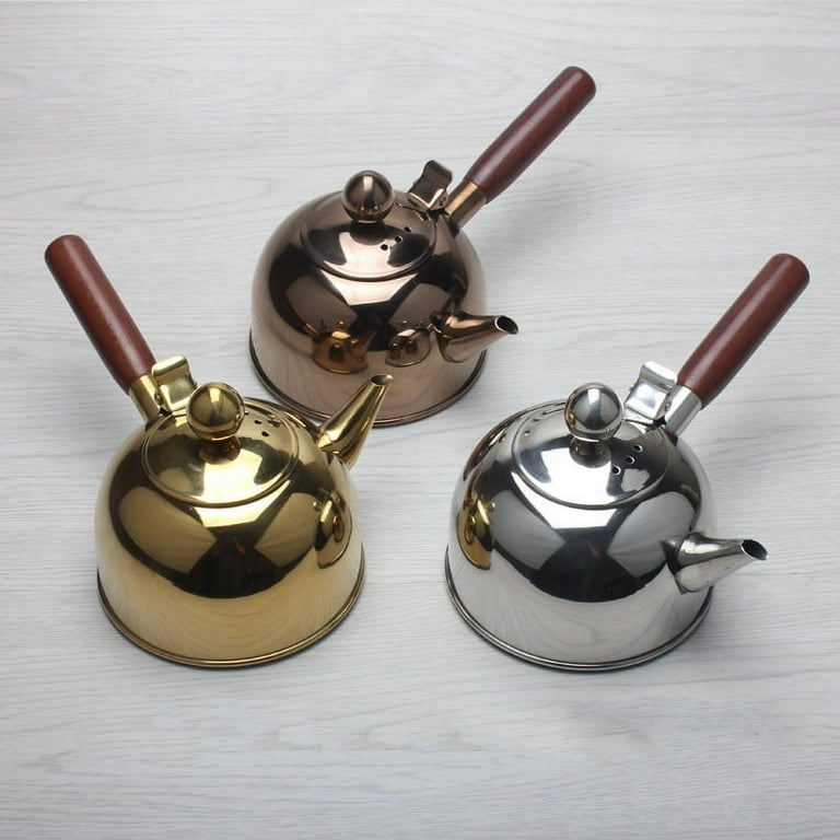 gas kettle boilers outdoor 500Ml Single Handle Water Kettle Induction Samll Coffee Milk Tea Pot 304  Stainless Steel Outdoor Water Boiler Drinkware Gas Silver